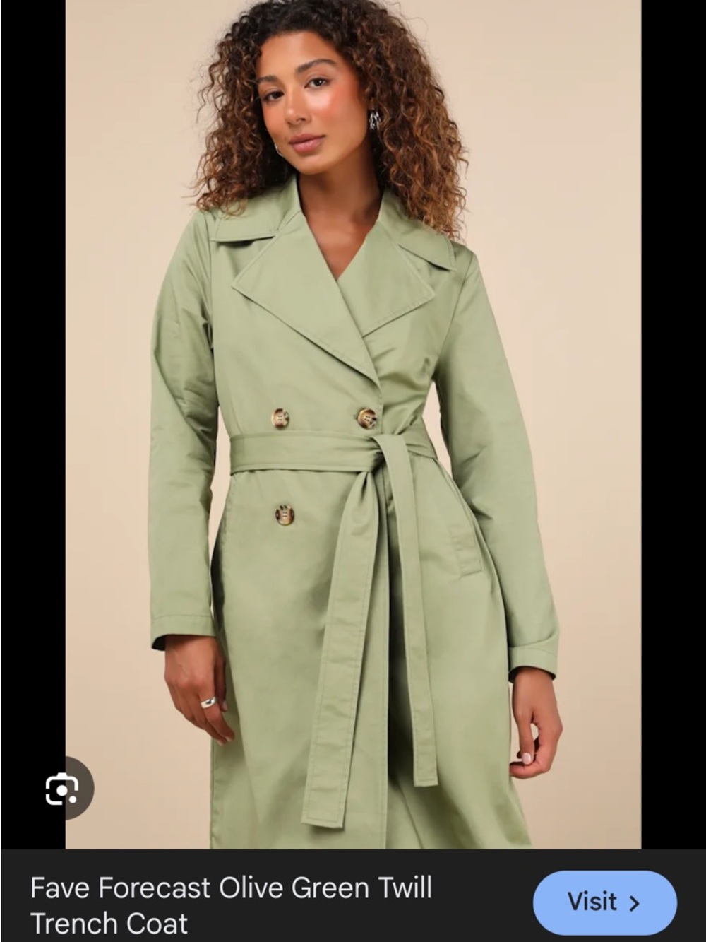 Light Green Trench Coat